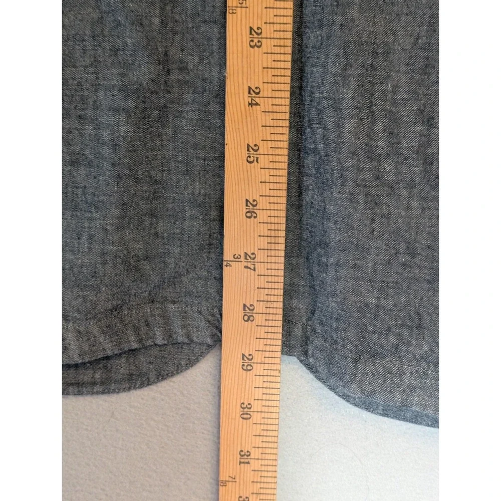 J.CREW Ludlow Navy Blue‎ Grey Chambray Blazer Cotton Unstructured Men Small 38R